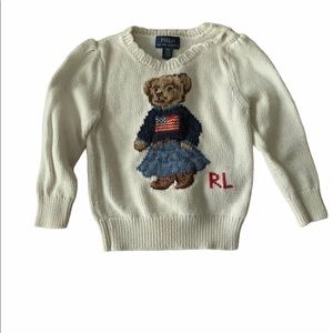 Off white toddler girls Polo sweater